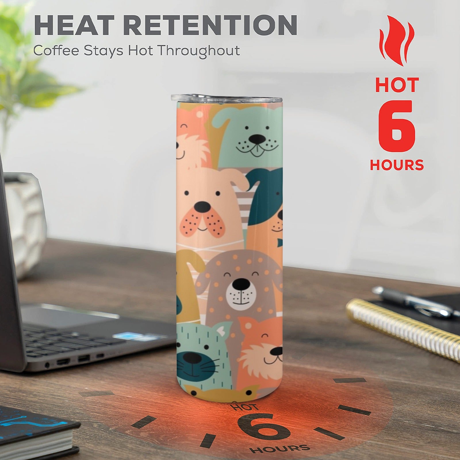 Lots Of Dogs - 20oz Tall Skinny Tumbler with Lid and Straw