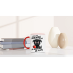 I Don't Like Morning People, Dog - White 11oz Ceramic Mug with Colour Inside Colour 11oz Mug animal Globally Fulfilled