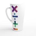 Math Symbols White Latte 17oz Ceramic Mug Default Title Latte Mug Globally Fulfilled Maths Science