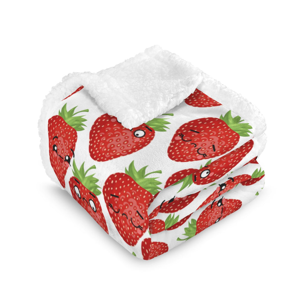 Strawberry Characters - Double-Layer Fleece Blanket 51"x59"