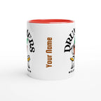 Personalised - Drummers - White 11oz Ceramic Mug with Colour Inside Personalised 11oz Mug customise Globally Fulfilled Music personalise Plants