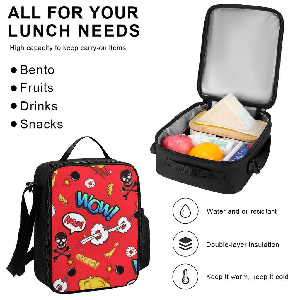 Comic Book Red - Three Piece Backpack Set
