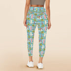 Summer Surf Women's High Waist Pockets Yoga Leggings Women's High Waist Pockets Yoga Leggings Printed Offshore Surf