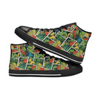 Tropical Comic Book Style Men's High Top Canvas Shoes Men's Classic High Top Canvas Shoes comic Plants Printed Offshore