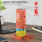 80's Abstract - 20oz Tall Skinny Tumbler with Lid and Straw