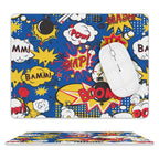 Blue Comic Book Leather Mouse Pad white One size Leather Mouse Pad comic Printed Offshore