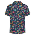 Space Arcade Kids Youth Short Sleeve Button Up Shirt