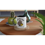 Personalised - I'm Saxy And I Know It, Saxophone Hippo - White 11oz Ceramic Mug with Colour Inside Personalised 11oz Mug animal customise Globally Fulfilled Music personalise