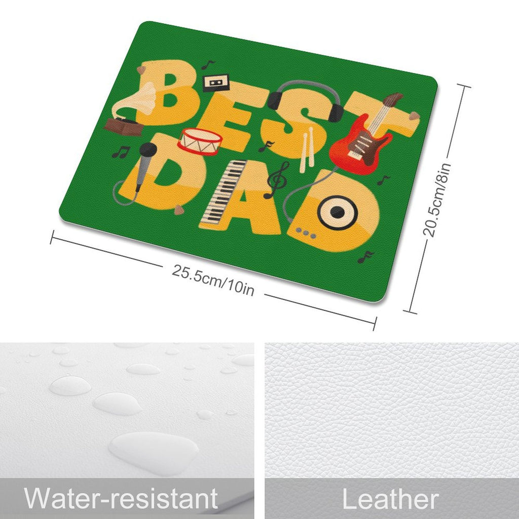 Best Dad Leather Mouse Pad Leather Mouse Pad Dad Printed Offshore