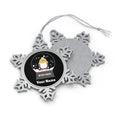 Personalised Penguin Stay Cool, Snow Globe Christmas Pewter Snowflake Ornament Snowflake One Size Personalised Christmas Ornament Australian Printer Christmas