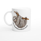 Don't Knock Lazy Until You Try It, Sloth White 11oz Ceramic Mug Default Title White 11oz Mug animal Funny Globally Fulfilled