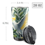 Cockatoo - 20oz Mobile Tumbler with Lid (Black Lock) 20oz Travel Mug animal Printed Offshore