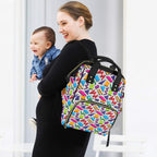 Graphic 80's Multi-Function Backpack, Nappy / Diaper Bag Multi-function Backpack, Nappy / Diaper Bag Printed Offshore Retro
