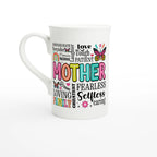 Mother Word Cloud - White 10oz Porcelain Slim Mug Default Title Porcelain Mug Globally Fulfilled Mum