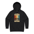 It's Not Hoarding If It's Guitars Women's AS Colour Hoodie Black Womens Hoodie Music Printed In Australia