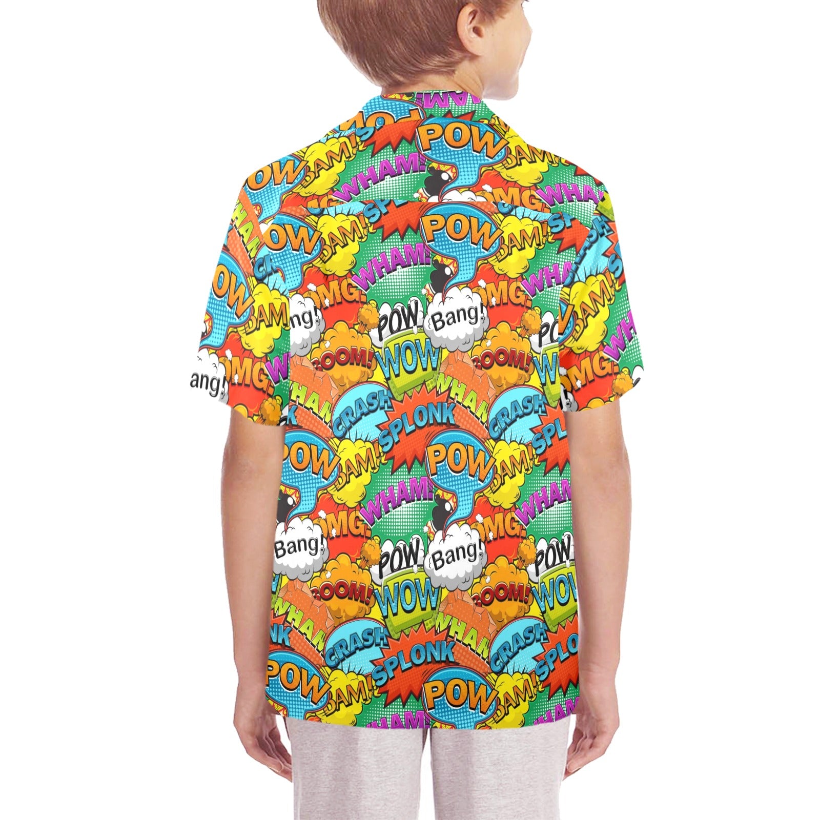 Comic Book 2 - Senior Kids Hawaiian Shirt