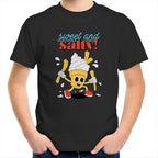 Sweet And Salty, Ice Cream And Fries - Kids Youth T-Shirt Black Kids Youth T-shirt Food Printed In Australia