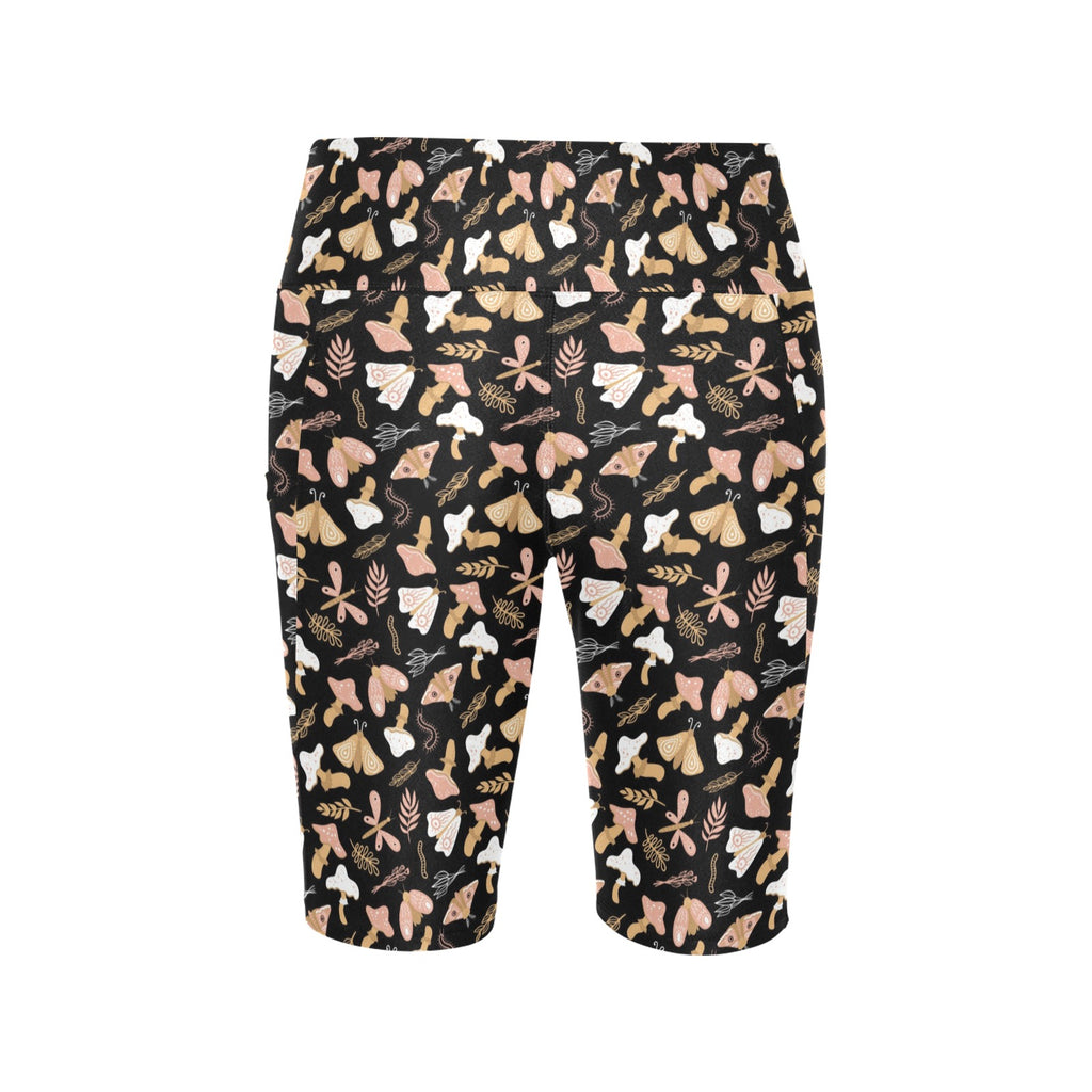 Magic Moth Women's Bike Shorts With Side Pockets Women's Bike Shorts animal Printed Offshore