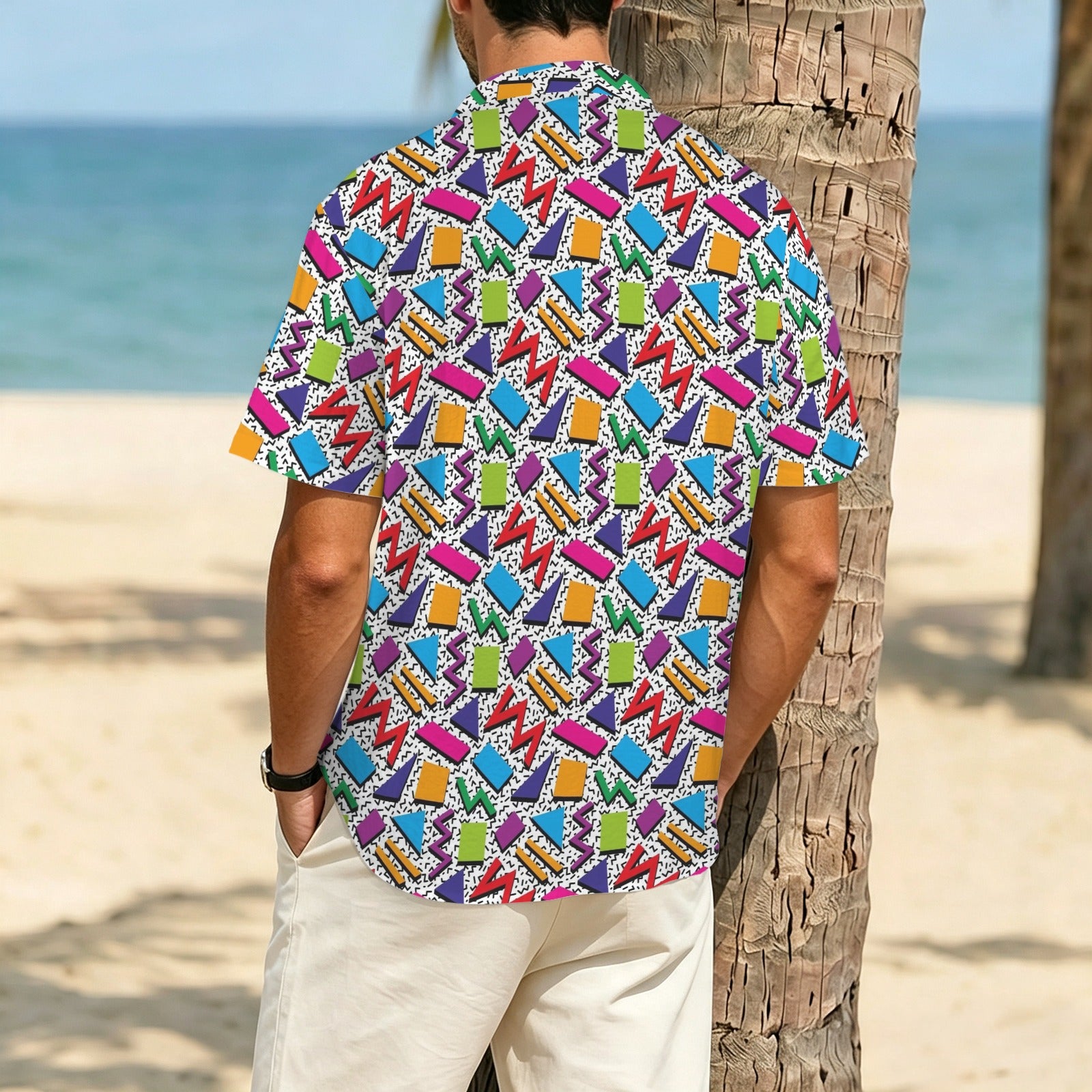 Graphic 80's Men's Crinkle Hawaiian Shirt