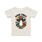 Good Vibes Only, Hippie Mushroom With Sunglasses - Baby T-shirt