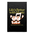 Life's Better With Music AS Colour Tea Towel Default Title Tea Towel Music Printed In Australia
