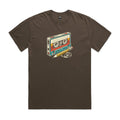 Cassette Tape And Pencil AS Colour Heavy Faded Tee Unisex Faded brown Heavy Faded T-shirt Music Printed In Australia Retro