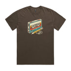 Cassette Tape And Pencil AS Colour Heavy Faded Tee Unisex Faded brown Heavy Faded T-shirt Music Printed In Australia Retro