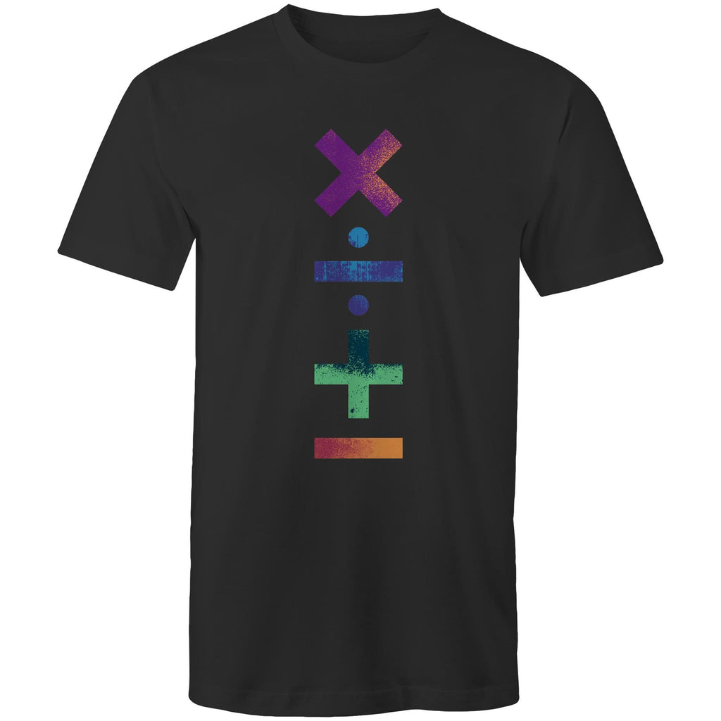 Math Symbols - Mens T-Shirt Black Mens T-shirt Maths Printed In Australia