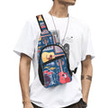 Music Instruments Blue Chest Bag One Size Cross Body Chest Bag Music Printed Offshore