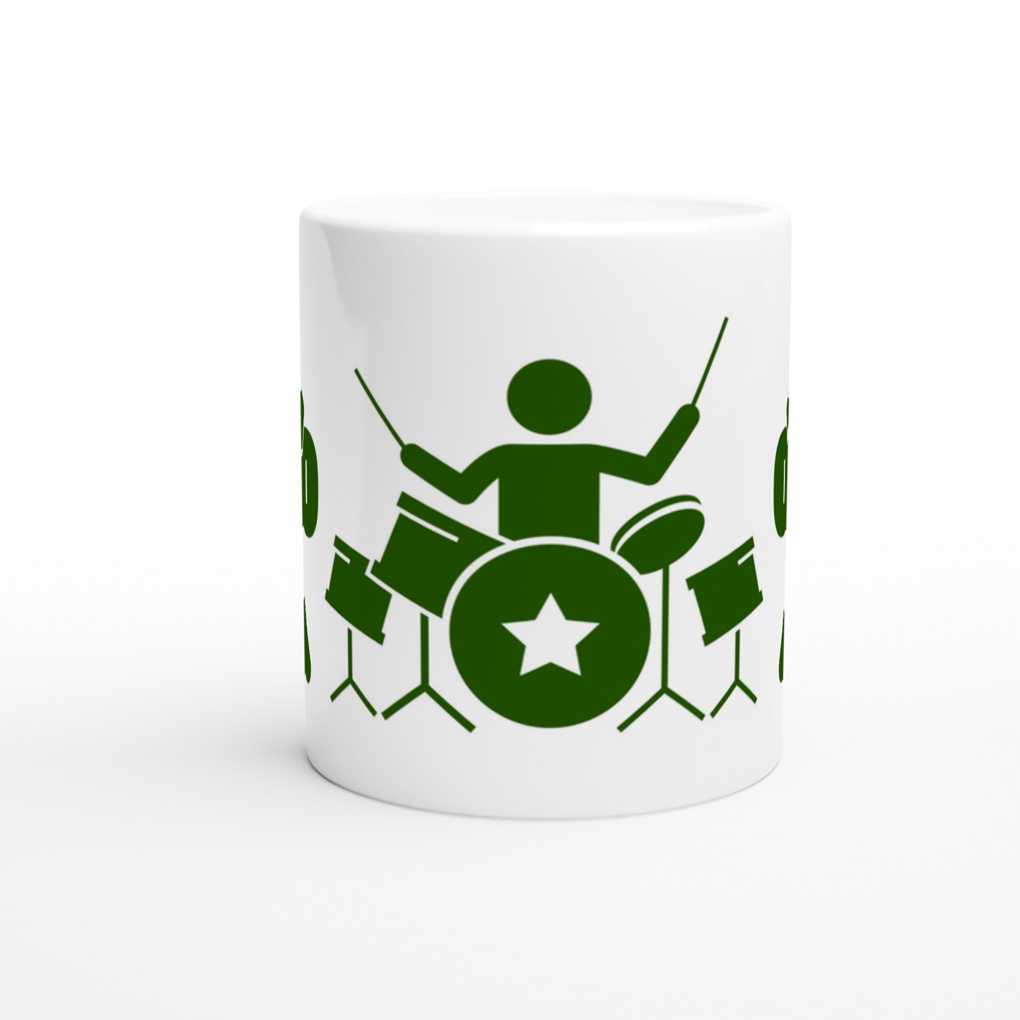 Rock Band - White 11oz Ceramic Mug White 11oz Mug Globally Fulfilled Music