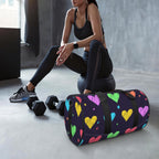 Colourful Hearts Duffle Bag Duffle Bag Printed Offshore