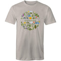Stay Natural Men's AS Colour T-Shirt Light Grey Mens T-shirt Plants Printed In Australia