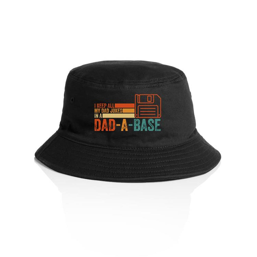 Dad-A-Base - AS Colour Bucket Hat Black One Size As Colour Bucket Hat Dad Printed In Australia