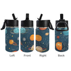 Galaxy 12oz Kids Water Bottle with Straw Lid