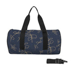 Gold Flowers On Navy Duffle Bag one size Duffle Bag Printed Offshore