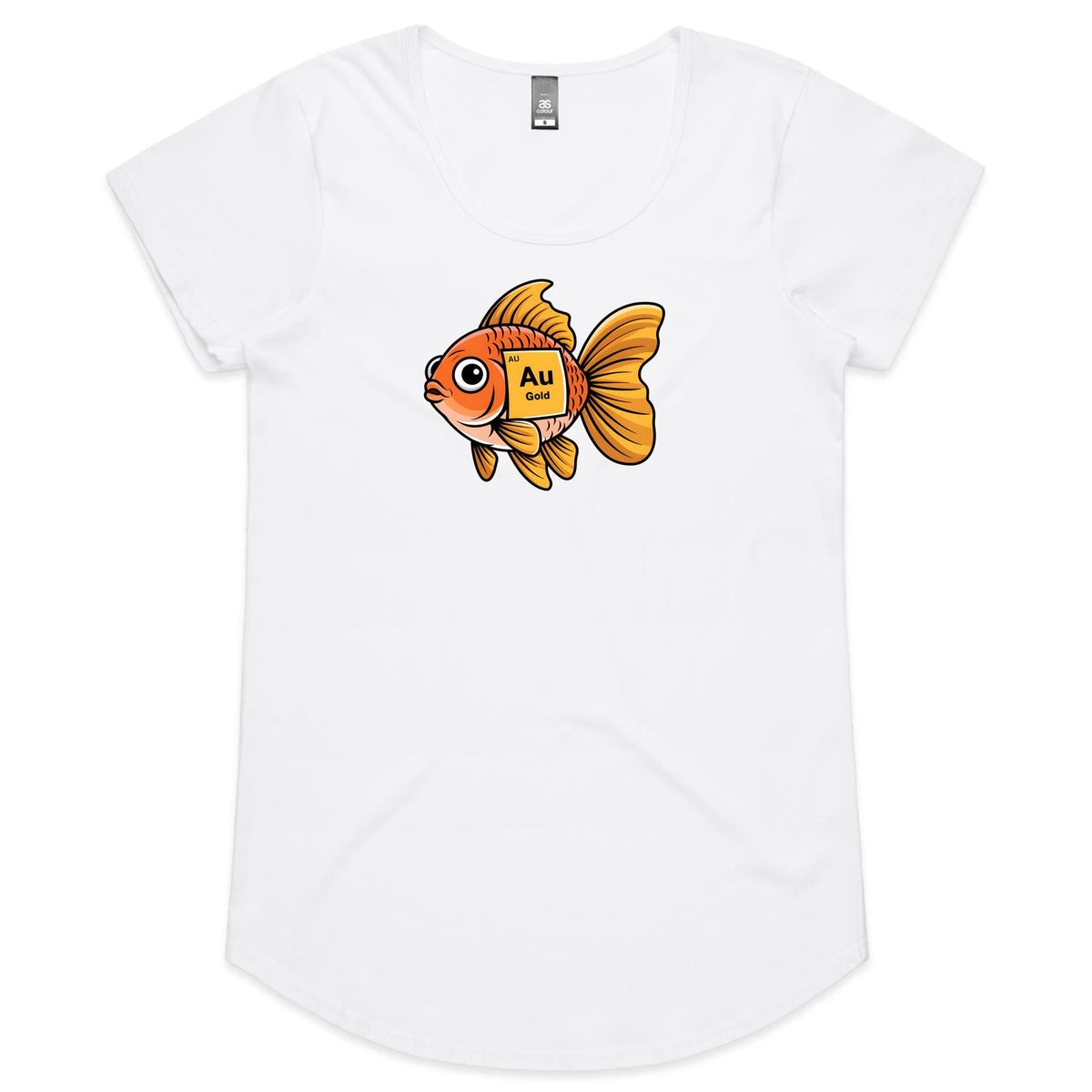 Gold Fish Periodic Table Women's AS Colour Scoop Neck T-Shirt