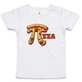 Pi Pizza, Maths AS Colour Baby T-shirt White Baby T-shirt Food Maths Printed In Australia