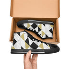 Triangles - Women's High Top Canvas Shoes