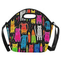 Colourful Cats - Neoprene Lunch Bag One Size Neoprene Lunch Bag Printed Offshore