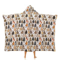 Lots Of Cats Kids Hooded Blanket 100cm x 130cm white 40"×50" Kids Hooded Blanket animal Printed Offshore