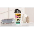 Personalised - Add Your Own Image - White 15oz Stainless Steel Travel Mug Personalised Travel Mug Customise Globally Fulfilled Personalise