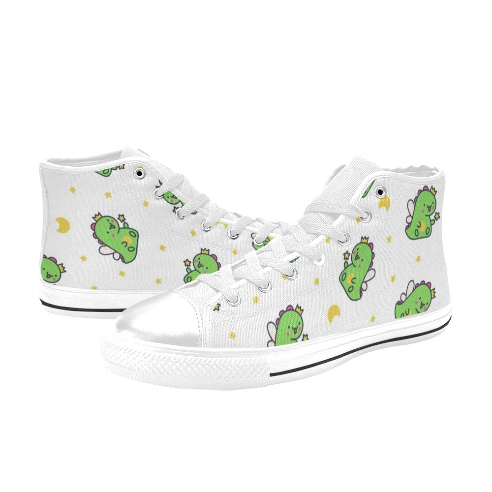 Dinosaur Fairy - Kids' High Top Canvas Shoes Kids High Top Canvas Shoes animal Printed Offshore