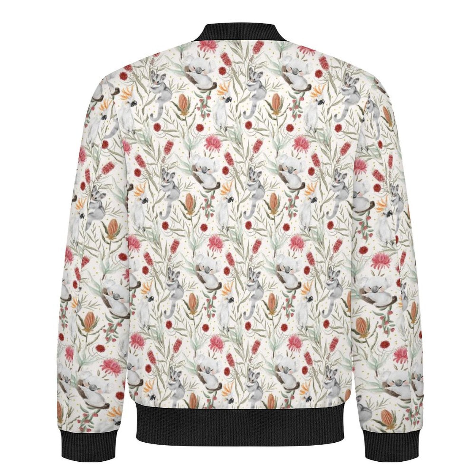 Australian Plants And Animals Men's Casual Zip‑Up Bomber Jacket