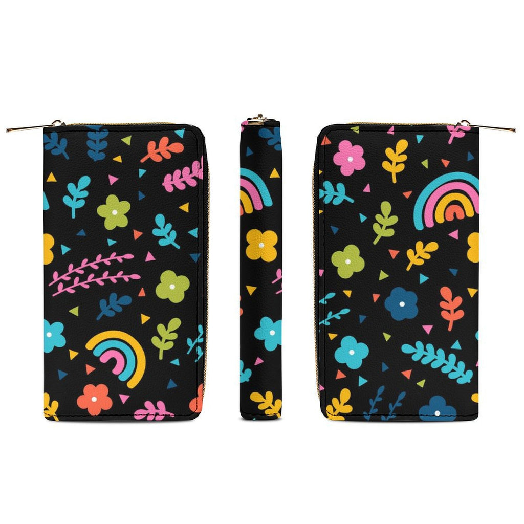 Rainbows and Flowers - PU Leather Wallet