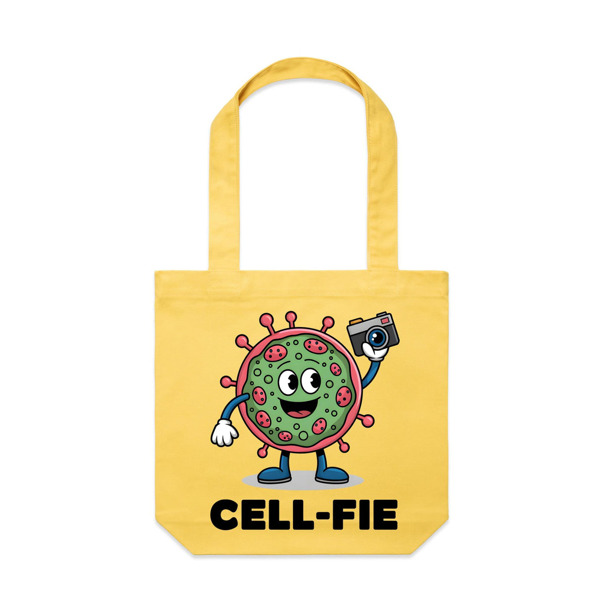 Cell-fie Cell Selfie Canvas Tote Bag Sunset One Size Tote Bag Printed In Australia Science