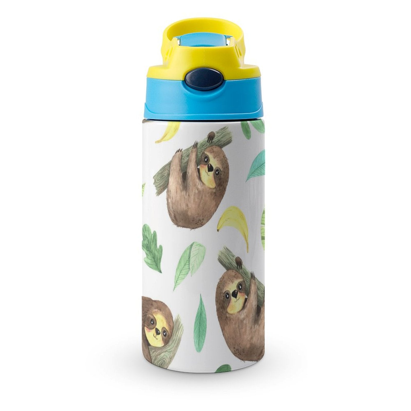 Sloths - Little Kids Water Bottle blue 350ml Little Kids Water Bottle animal Printed Offshore