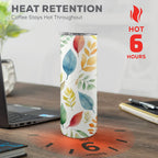 Autumn Leaves - 20oz Tall Skinny Tumbler with Lid and Straw