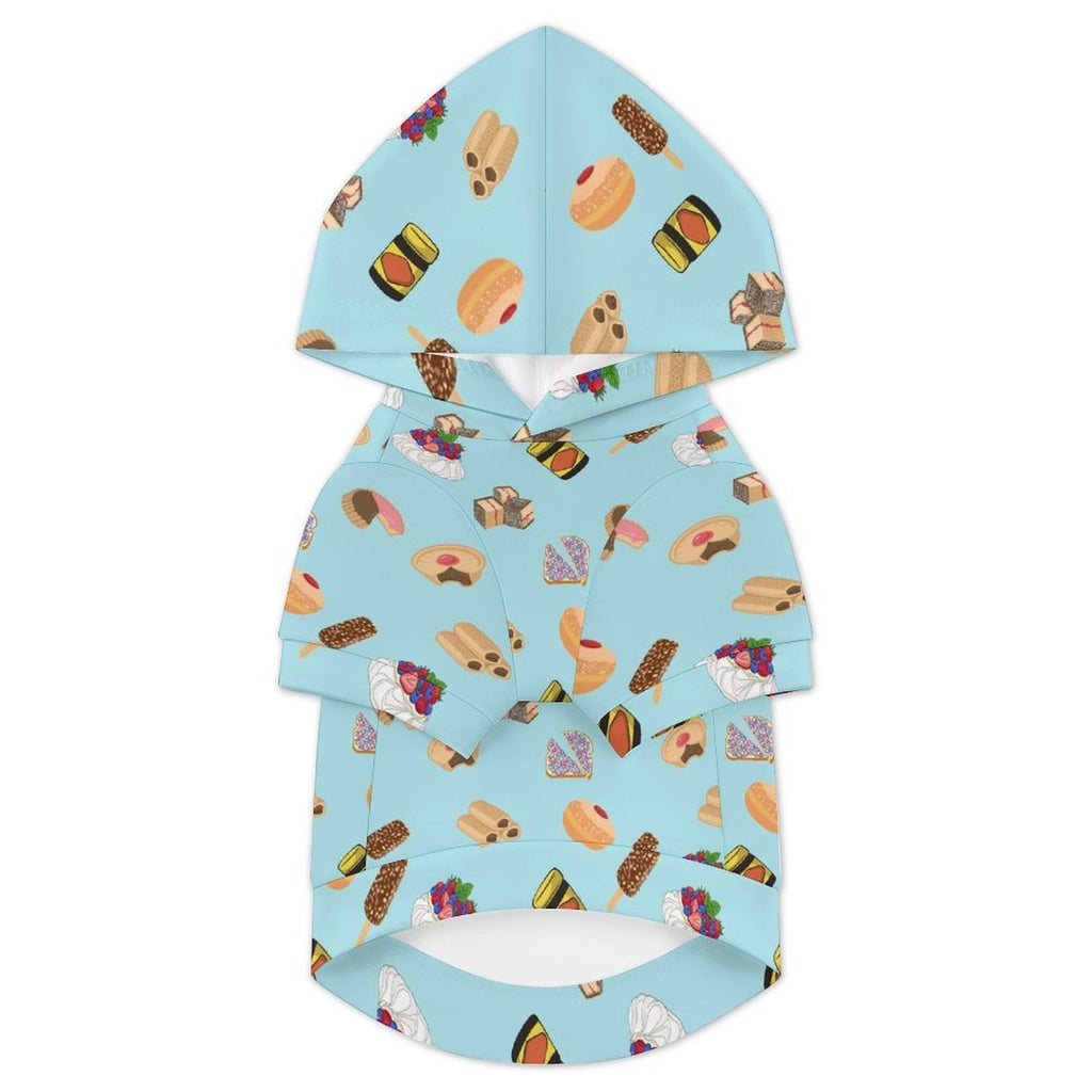 Classic Aussie Food Icons Pet Hoodie (Large Size)