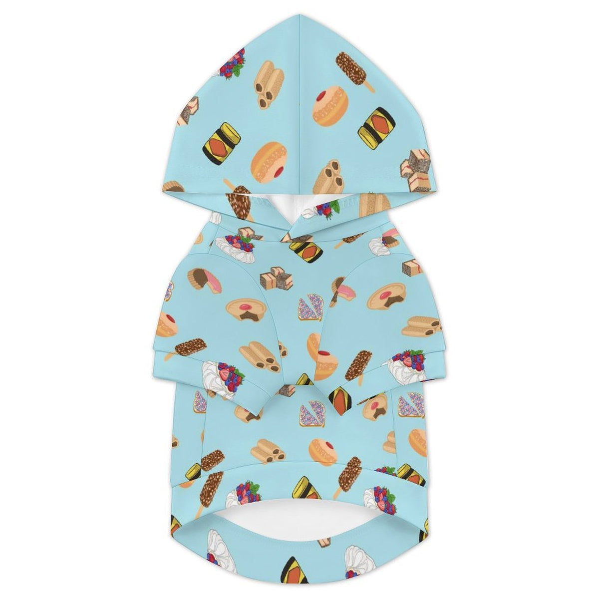 Classic Aussie Food Icons Pet Hoodie (Large Size)