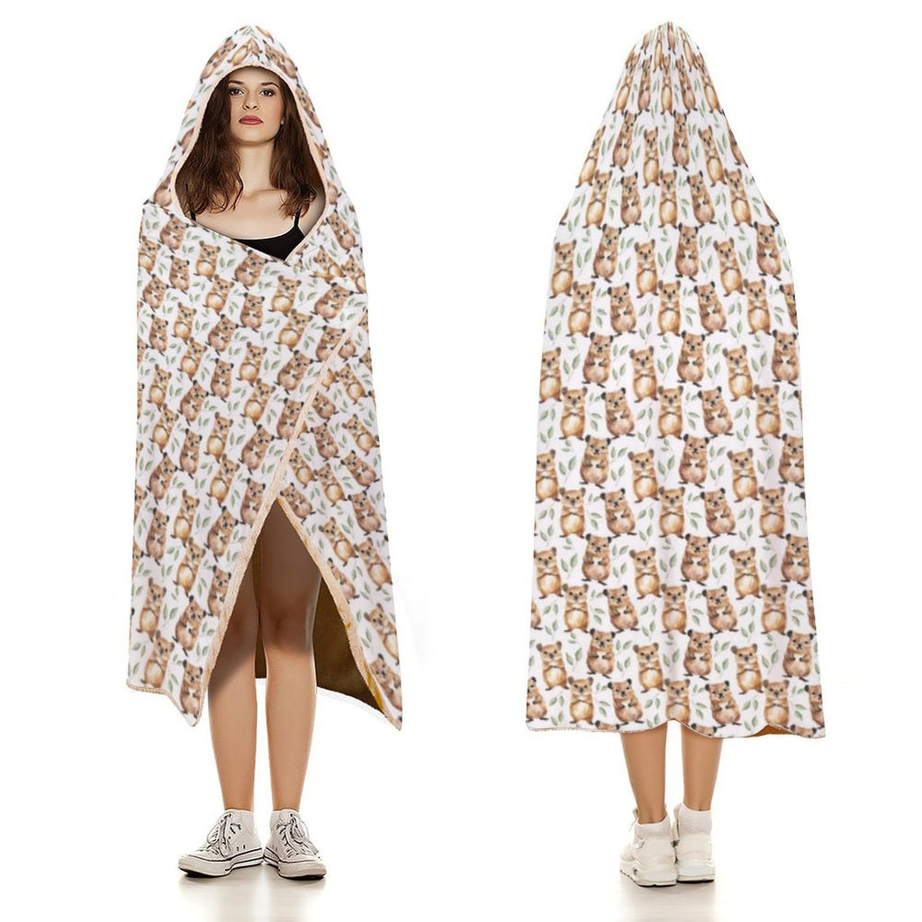 Quokkas Kids Hooded Blanket 100cm x 130cm